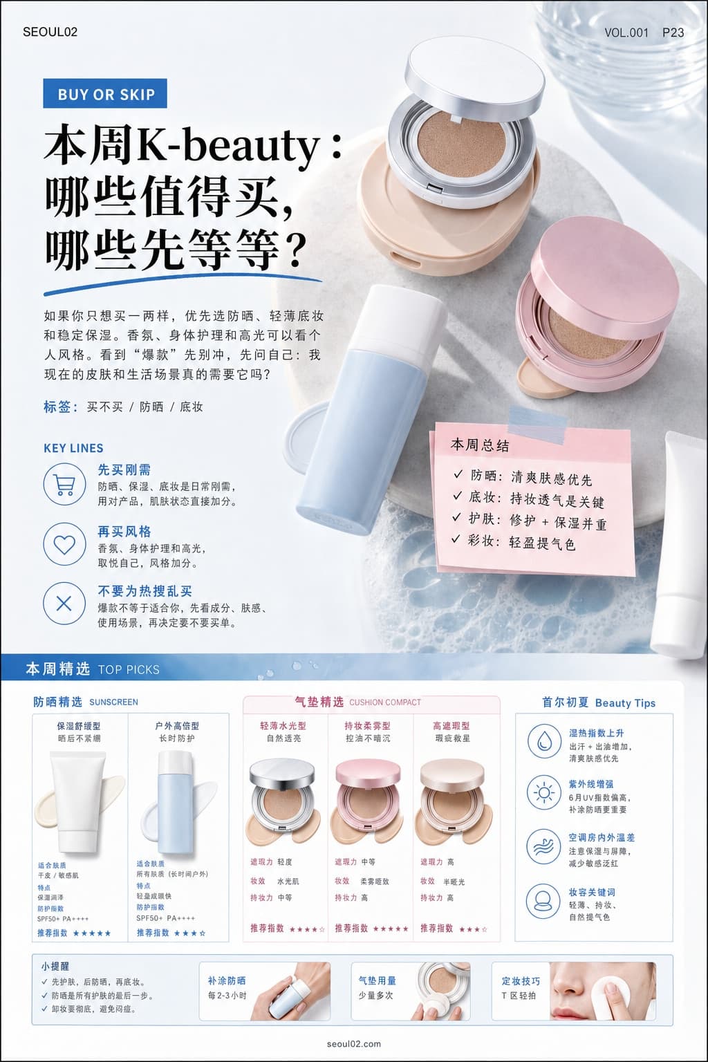 首尔02 韩国初夏特辑 P23 本周K-beauty：哪些值得买，哪些先等等？